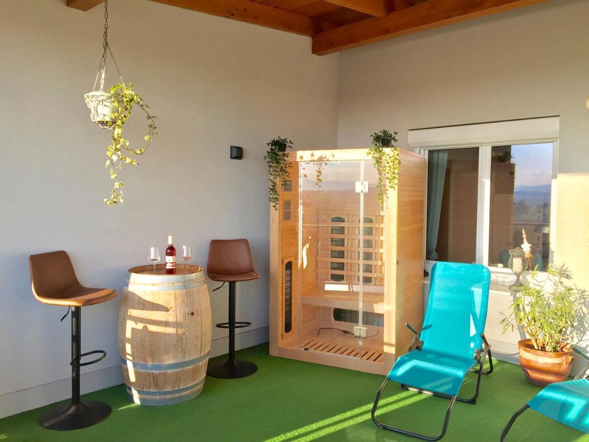Apartment Panoramablick Mit Infrarotkabine Auf Der Grossen Terrasse Und Traumhaften Ausblick Oberschützen Dış mekan fotoğraf